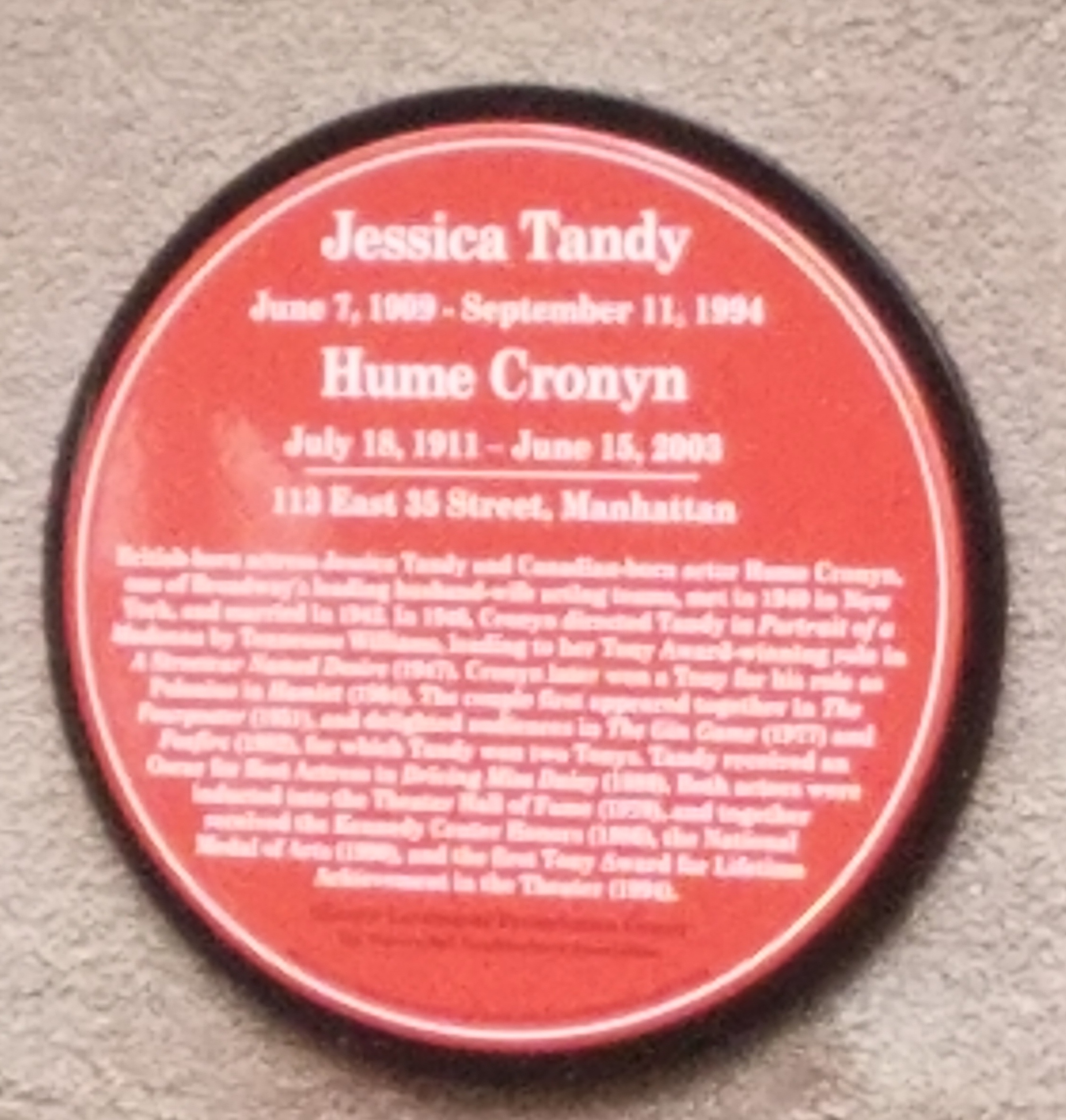 Tandy plaque